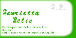 henrietta melis business card